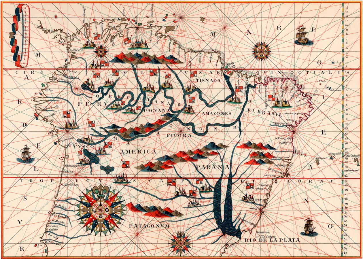 Del av Sydamerika, 1582 av Unbekannt