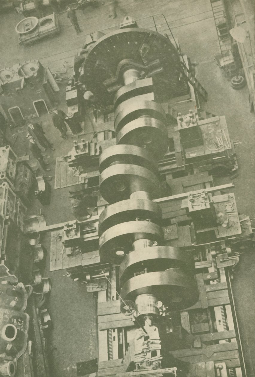 En del av vevaxeln hos M.V. Britannic White Star, 27 000 ton, c1930. av Unbekannt