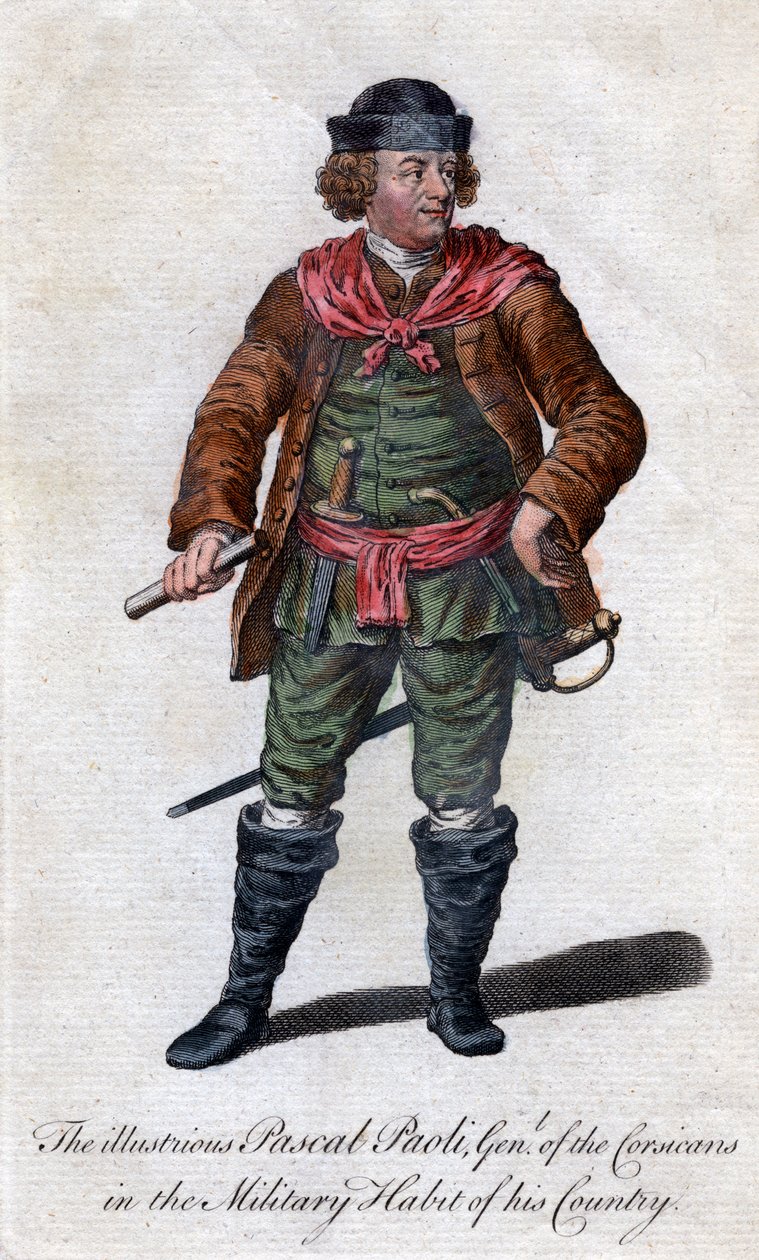 Pascal Paoli, korsikansk general och patriot från 1700-talet av Unbekannt