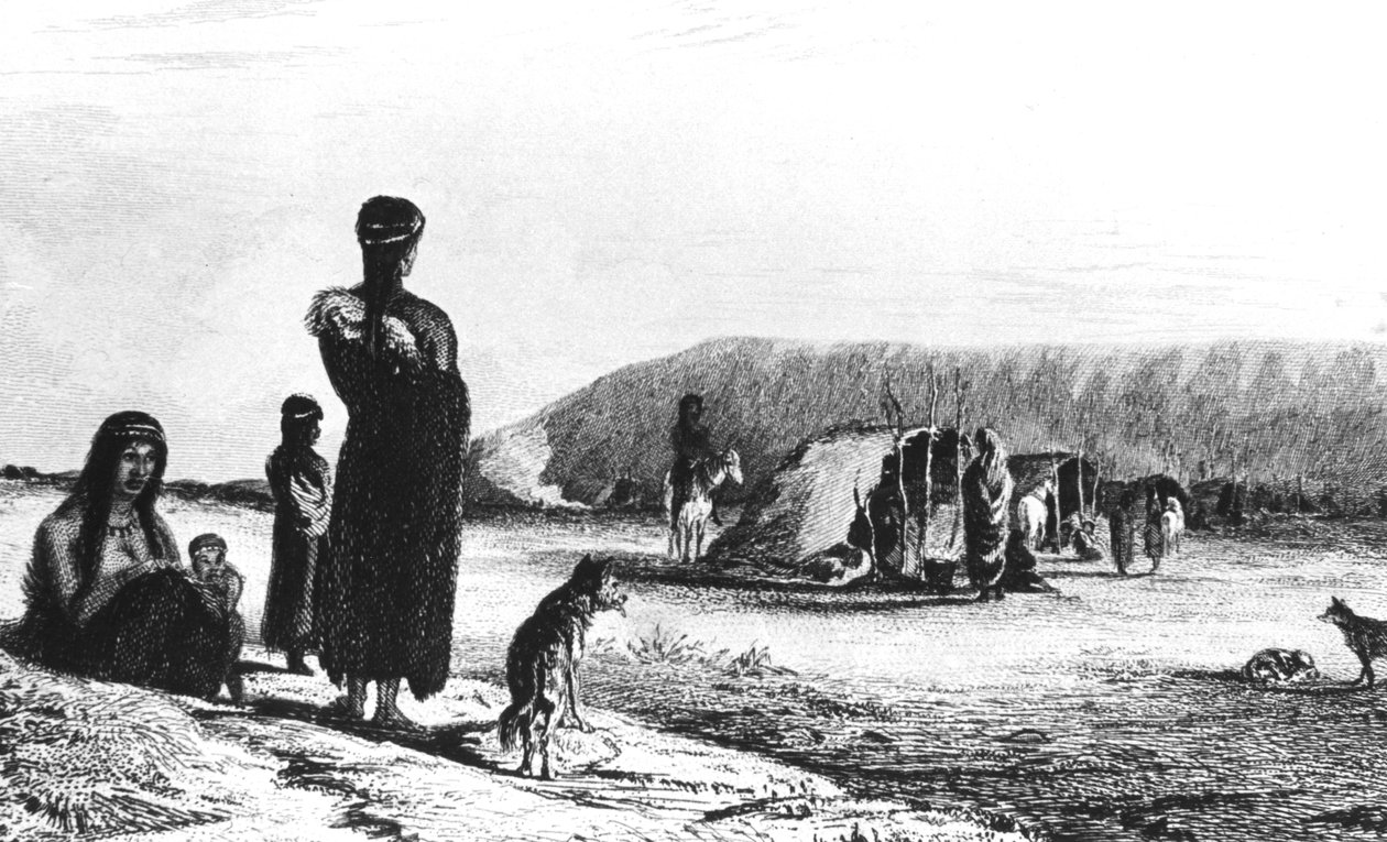 Patagonians vid Gregory Bay, 1831 1839 av Unbekannt