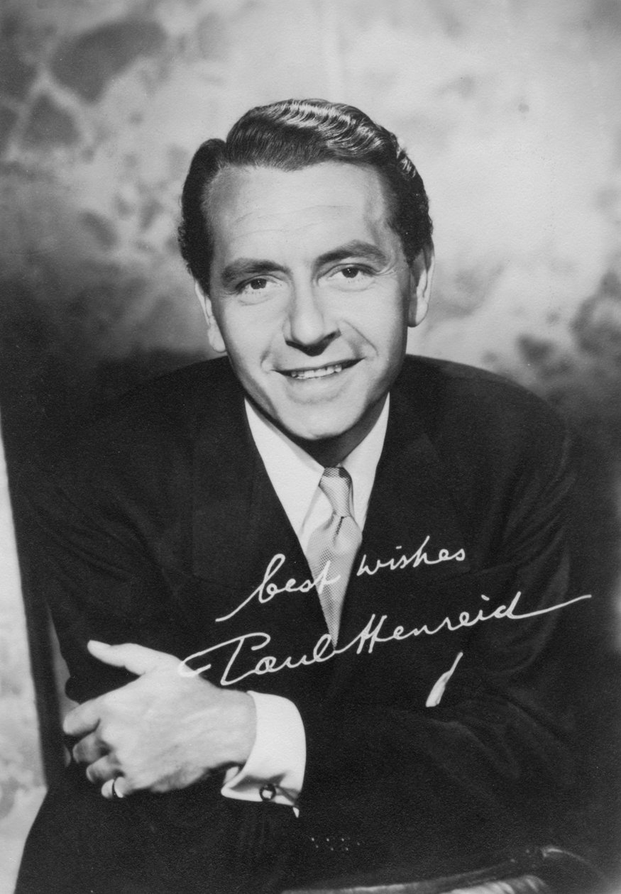 Paul Henreid 1908-1992, österrikisk född amerikansk skådespelare och regissör, c1940-talet av Unbekannt
