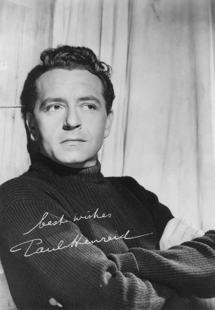 Paul Henreid 1908-1992, österrikisk född amerikansk skådespelare och regissör, c1940-talet av Unbekannt