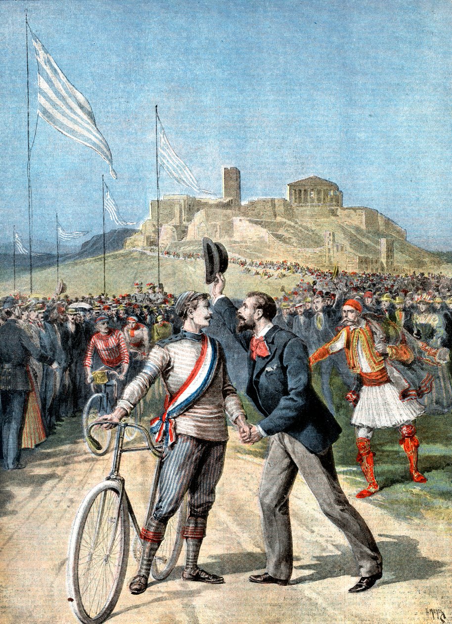 Paul Masson, vinnare av ett cykelevenemang vid de olympiska spelen, Aten, 1896 av Unbekannt