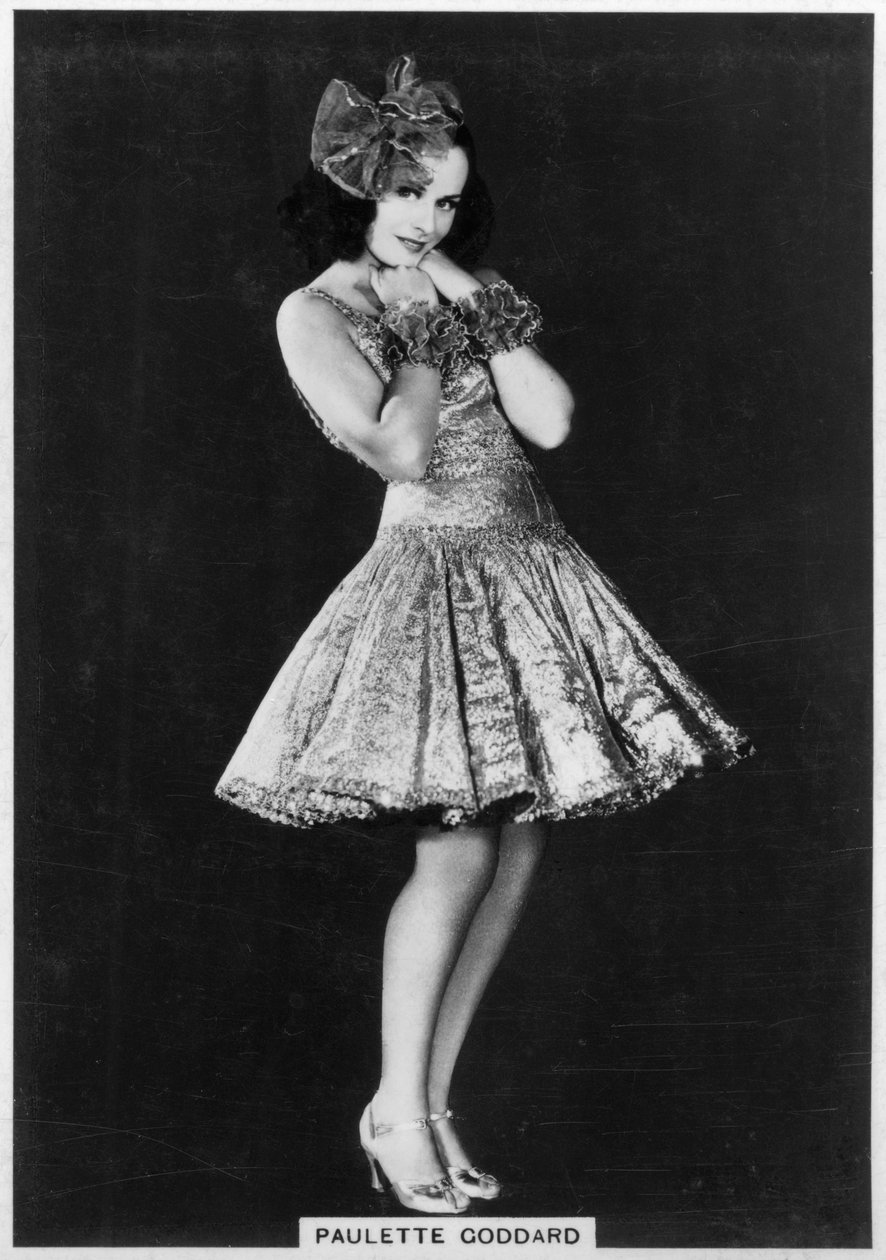 Paulette Goddard, amerikansk film- och teaterskådespelerska, 1938 av Unbekannt
