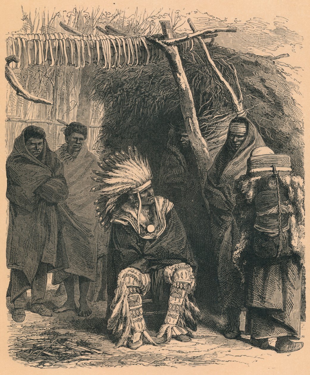 Pawnee-indianer, c1800-talet av Unbekannt