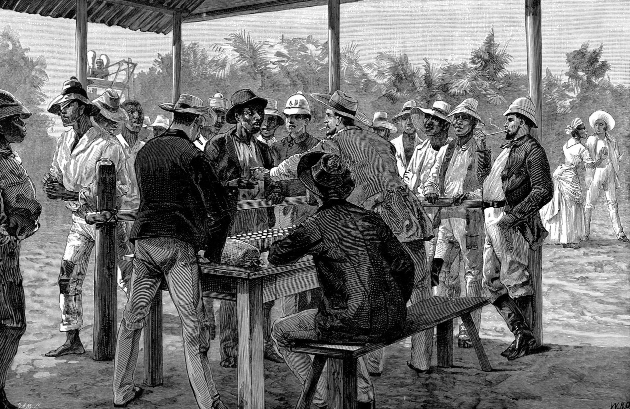 Betala västindiska arbetare, 1888 av Unbekannt