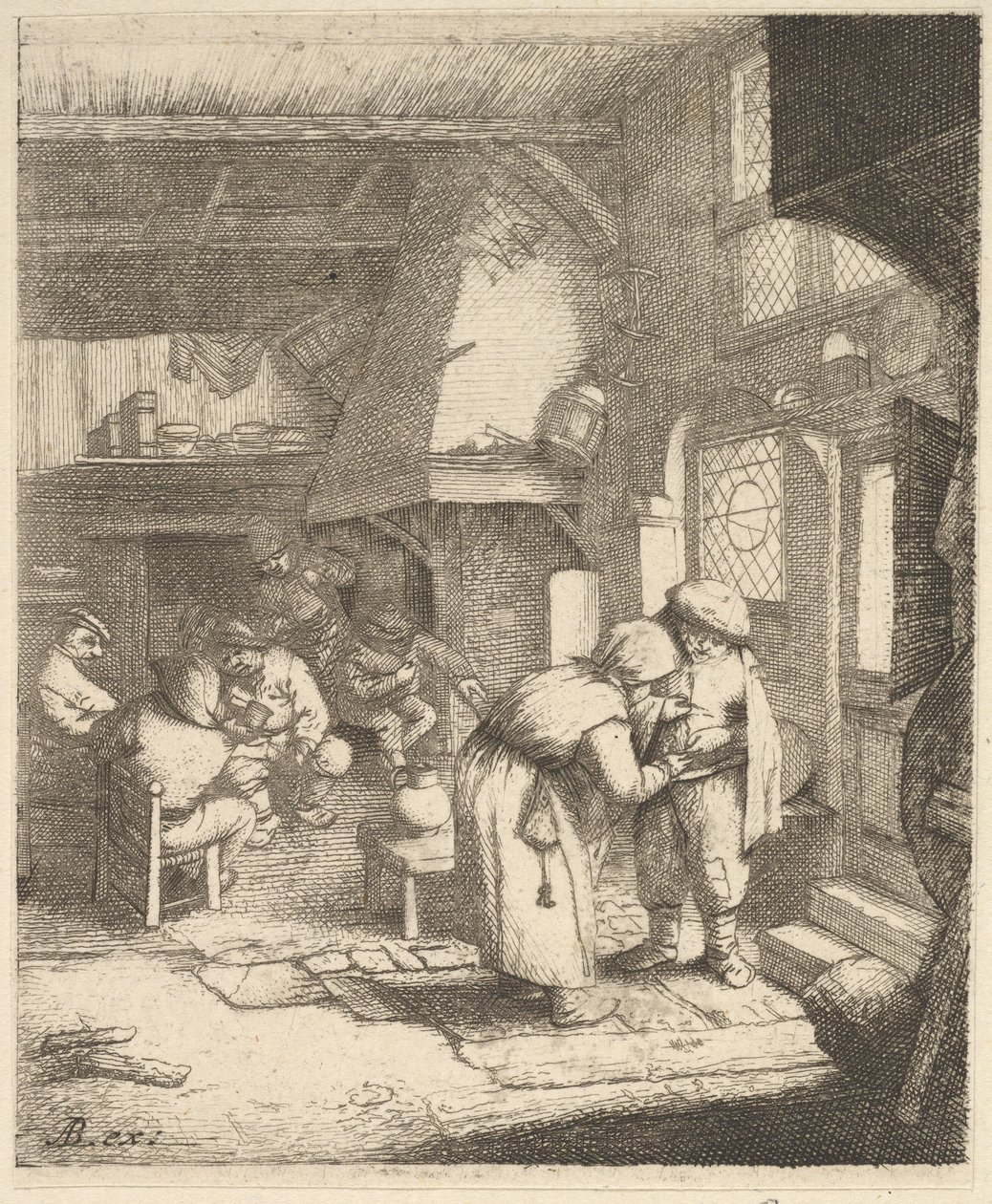 Bonde som betalade sin räkning, 1610-85. av Unbekannt