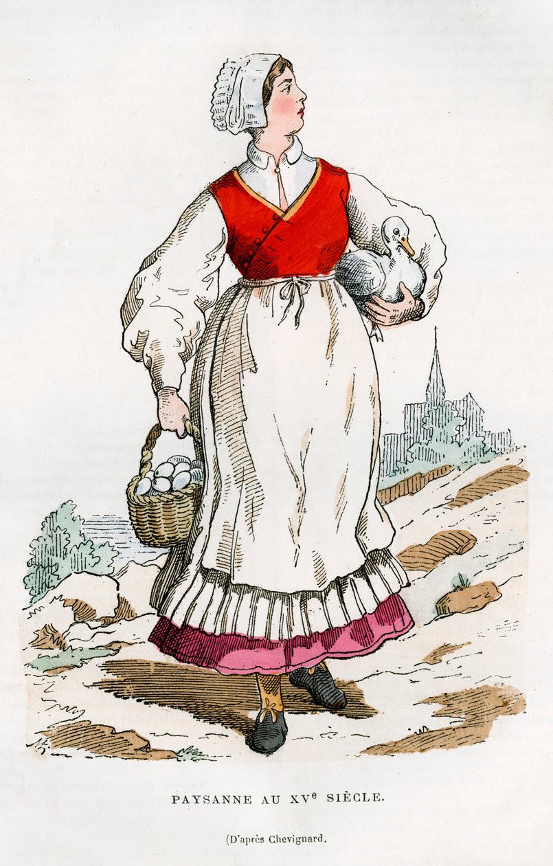 Bondkvinna, 1400-talet 1882-1884 av Unbekannt