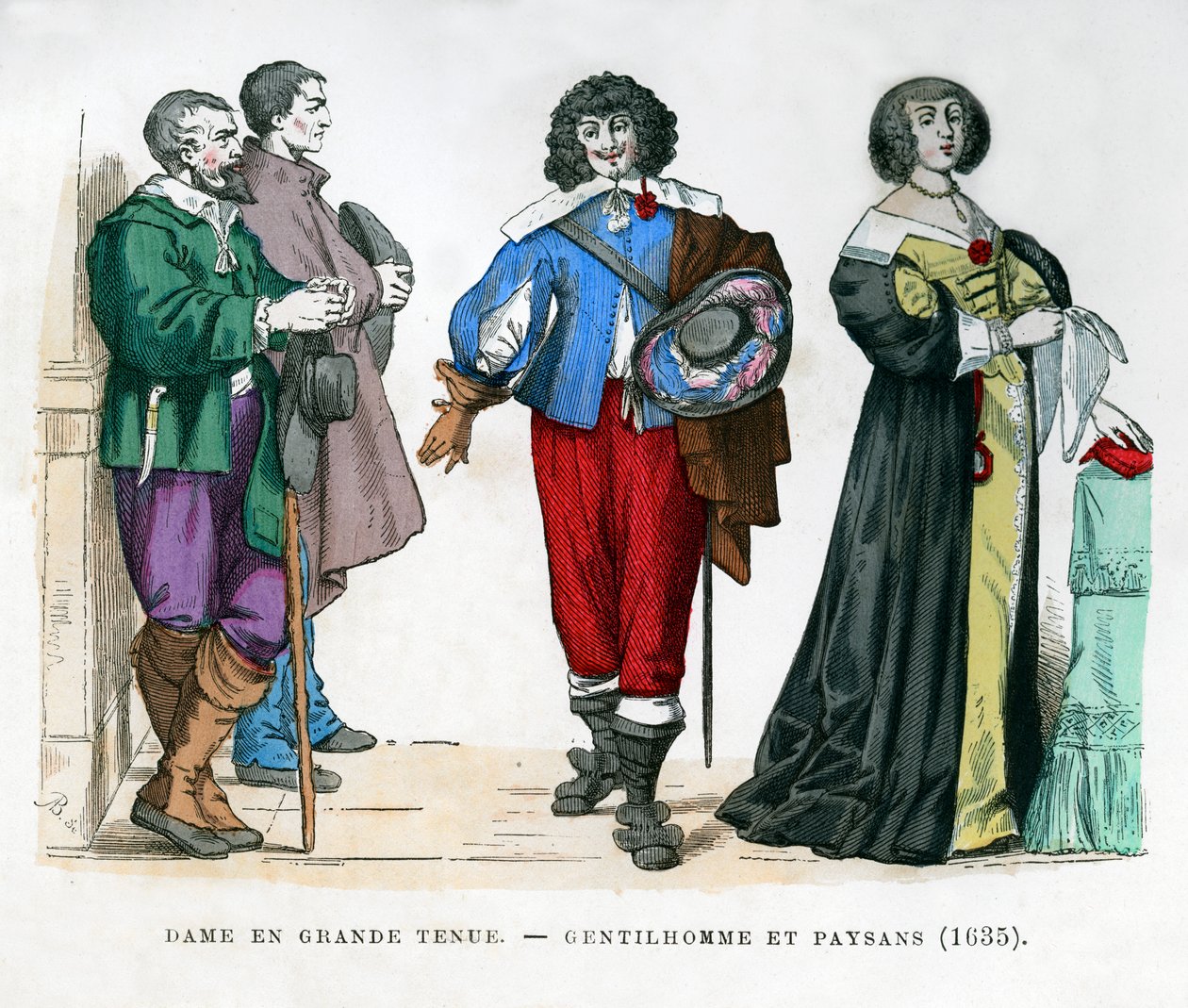 Bönder, en gentleman och en dam, 1635 1882-1884 av Unbekannt