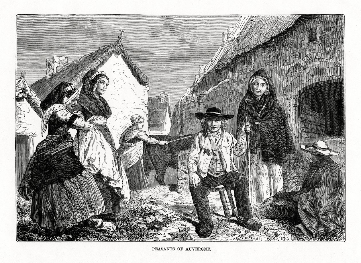 Bönder i Auvergne, Frankrike, 1800-talet av Unbekannt
