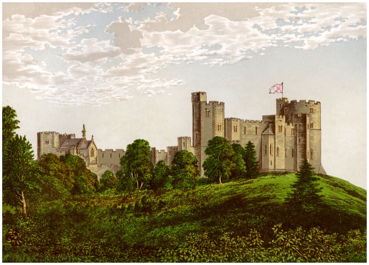 Peckforton Castle, Cheshire, hem för Baron Tollemache, c1880 av Unbekannt
