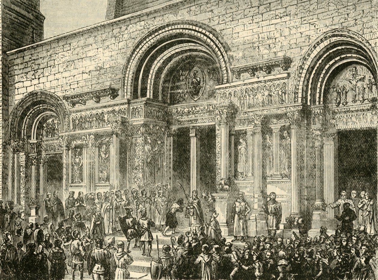 Bosättning av Raymond VI., greve av Toulouse, c1209, 1890. av Unbekannt