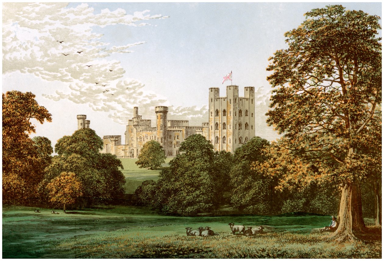 Penrhyn Castle, Caernarvonshire, Wales, hem för Lord Penrhyn, c1880 av Unbekannt