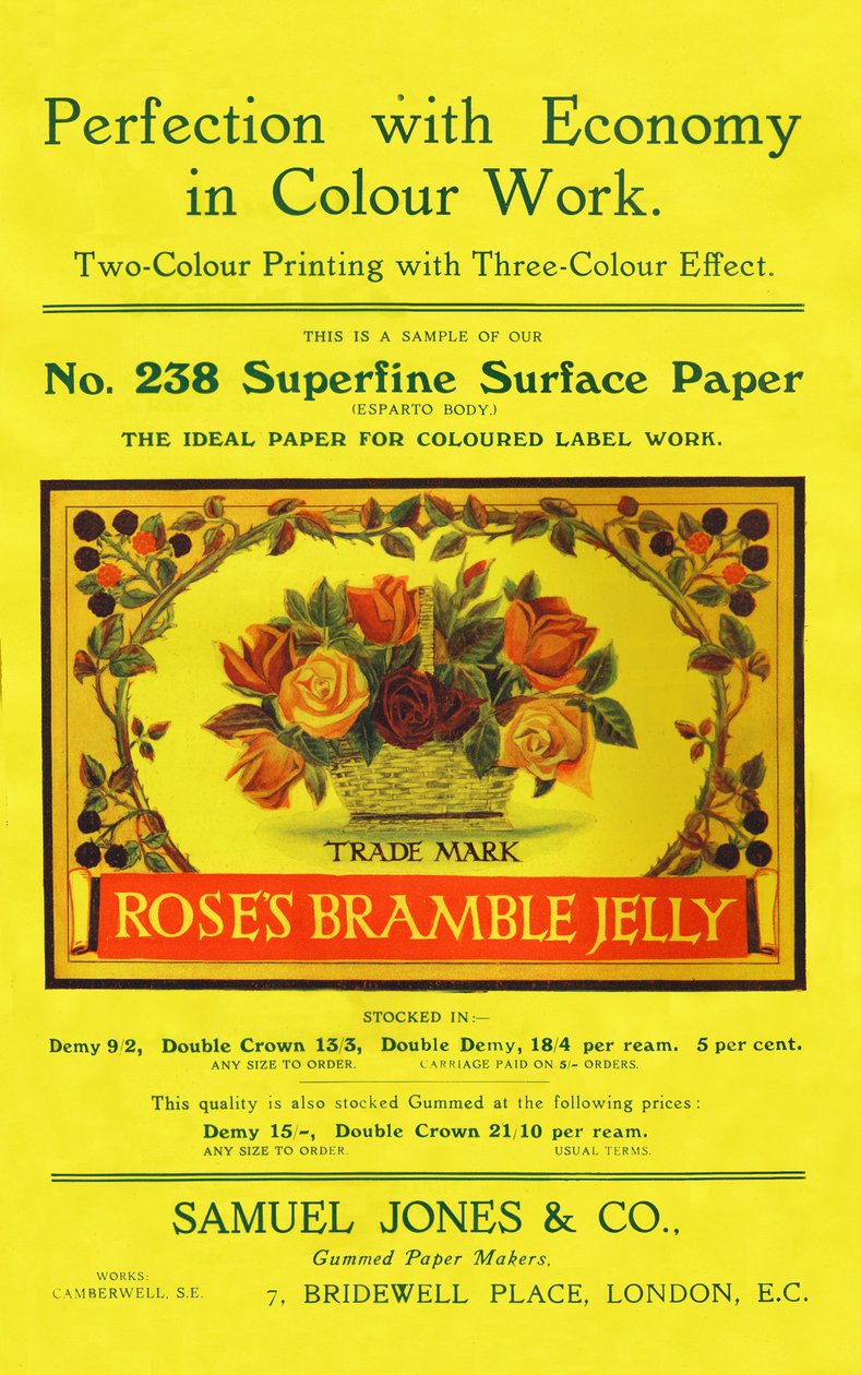 Perfection with Economy in Color Work - Samuel Jones & Co., Ltd-annons, 1909. av Unbekannt