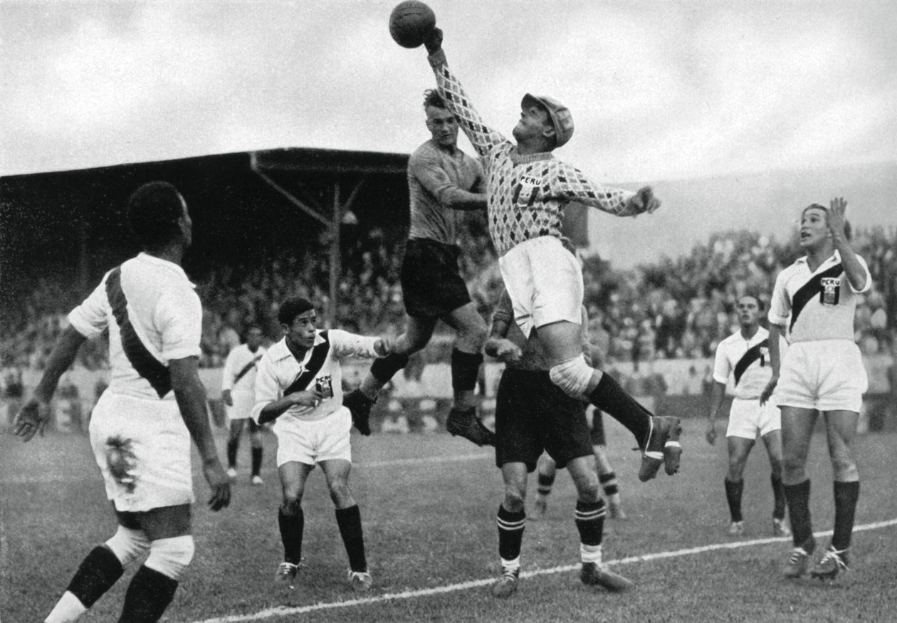 Perus olympiska fotbollslag i aktion, Olympiska spelen i Berlin, 1936 av Unbekannt