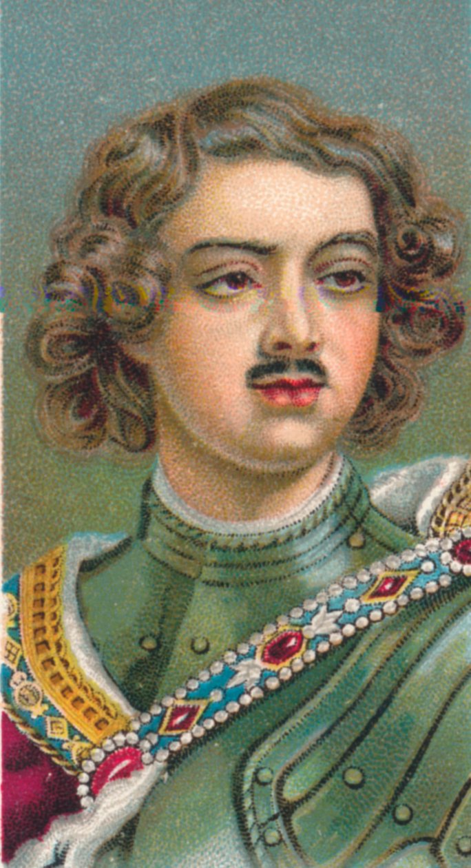 Peter I, den store 1672-1725, tsar av Ryssland, 1924 av Unbekannt