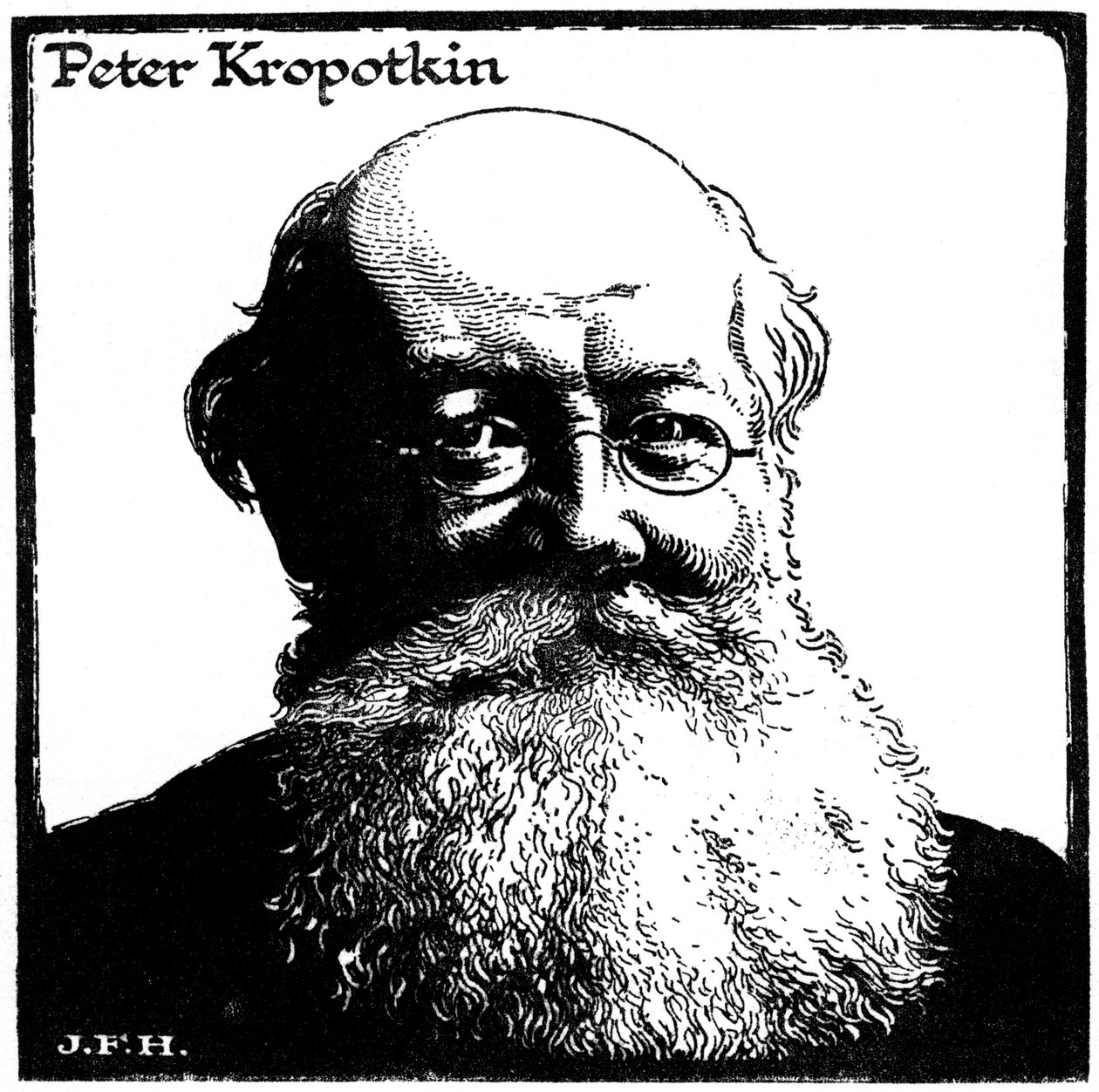 Peter Kropotkin, rysk anarkist, c1920 av Unbekannt
