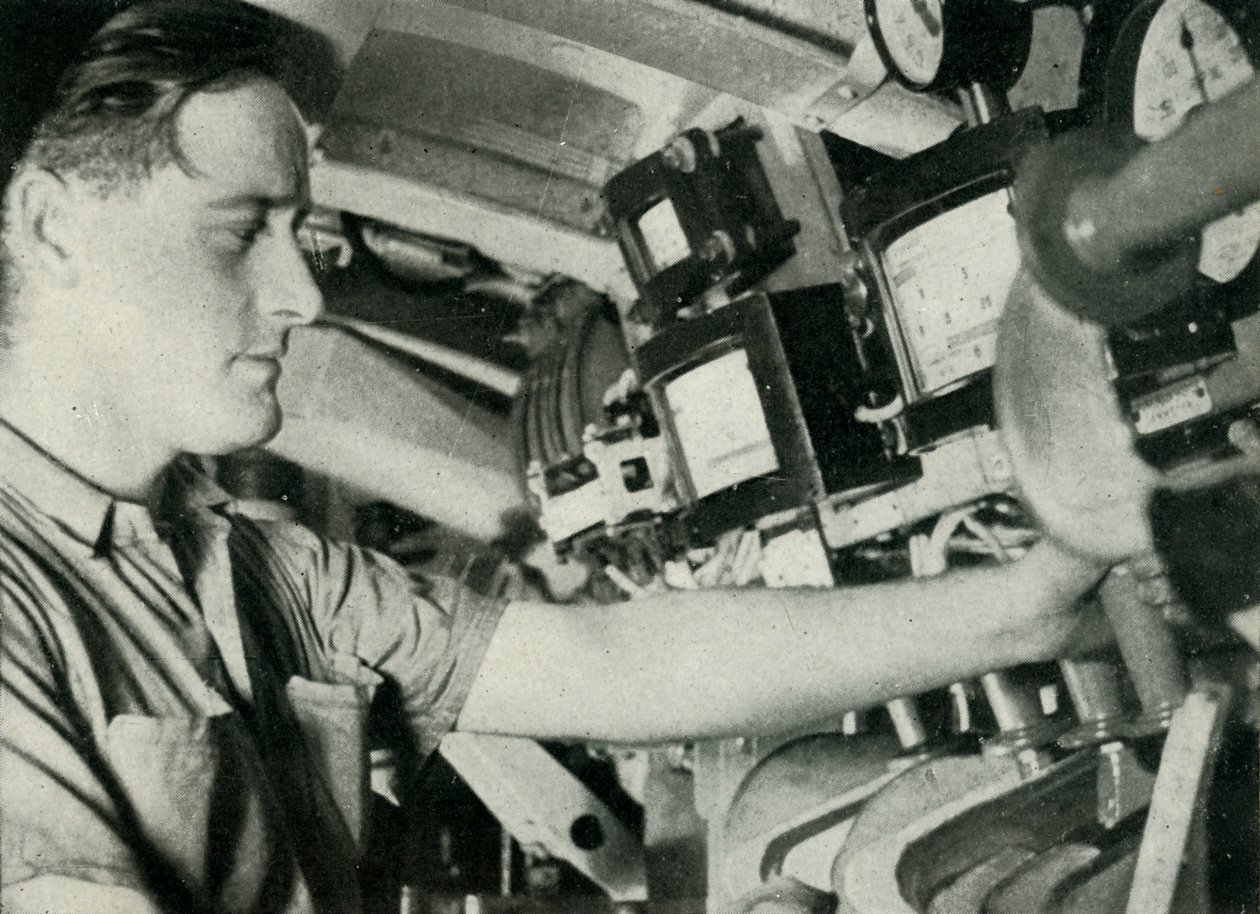Underofficer på en brittisk ubåt, andra världskriget, 1945. av Unbekannt