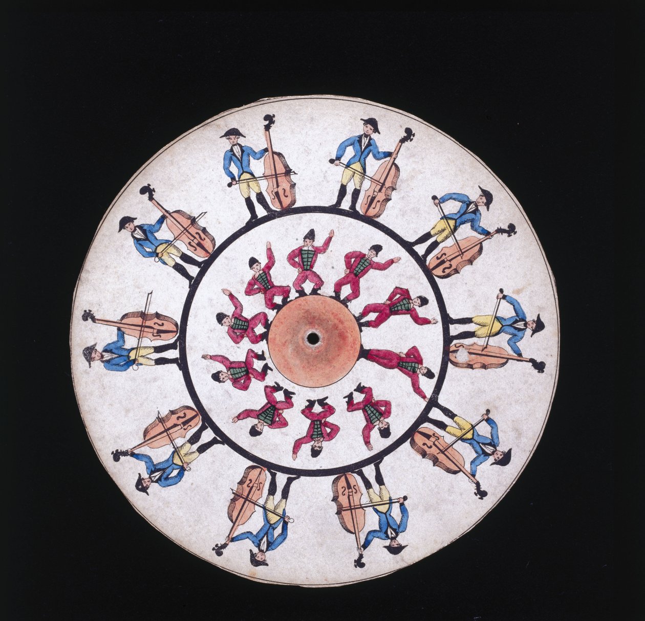 Phenakistiscope (Phenakistoscope) skiva, c 1830 av Unbekannt