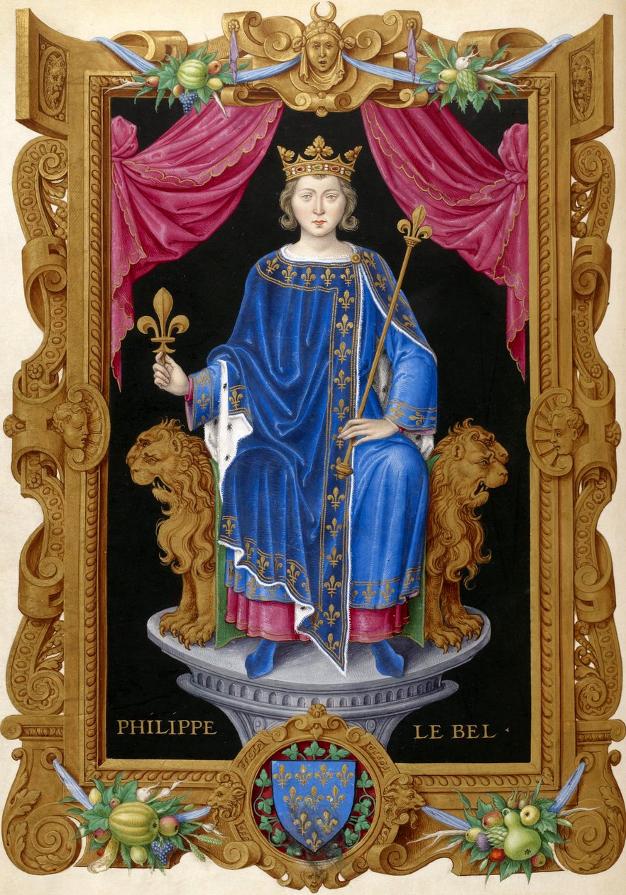 Philippe IV le Bel Från Recueil des rois de France, av Jean Du Tillet (1500-talet). av Unbekannt