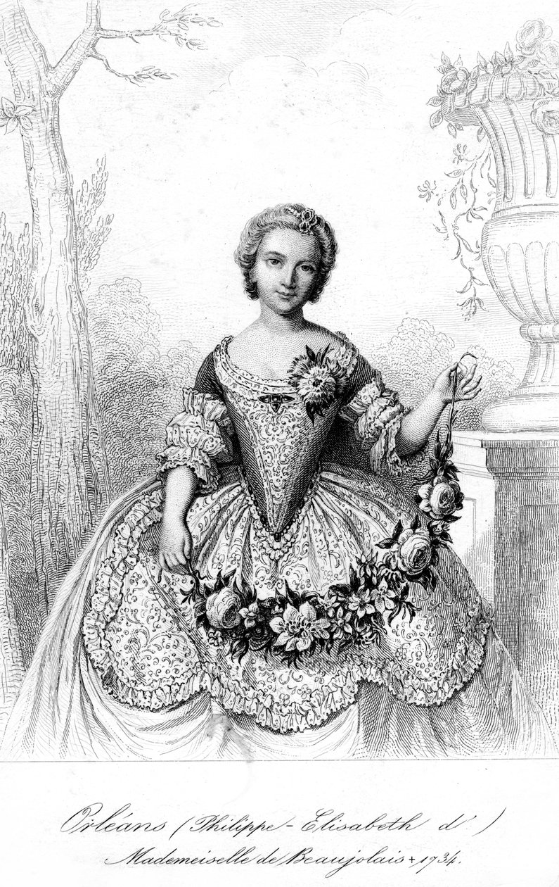 Filippinska Elisabeth av Orléans, Mademoiselle de Beaujolais av Unbekannt