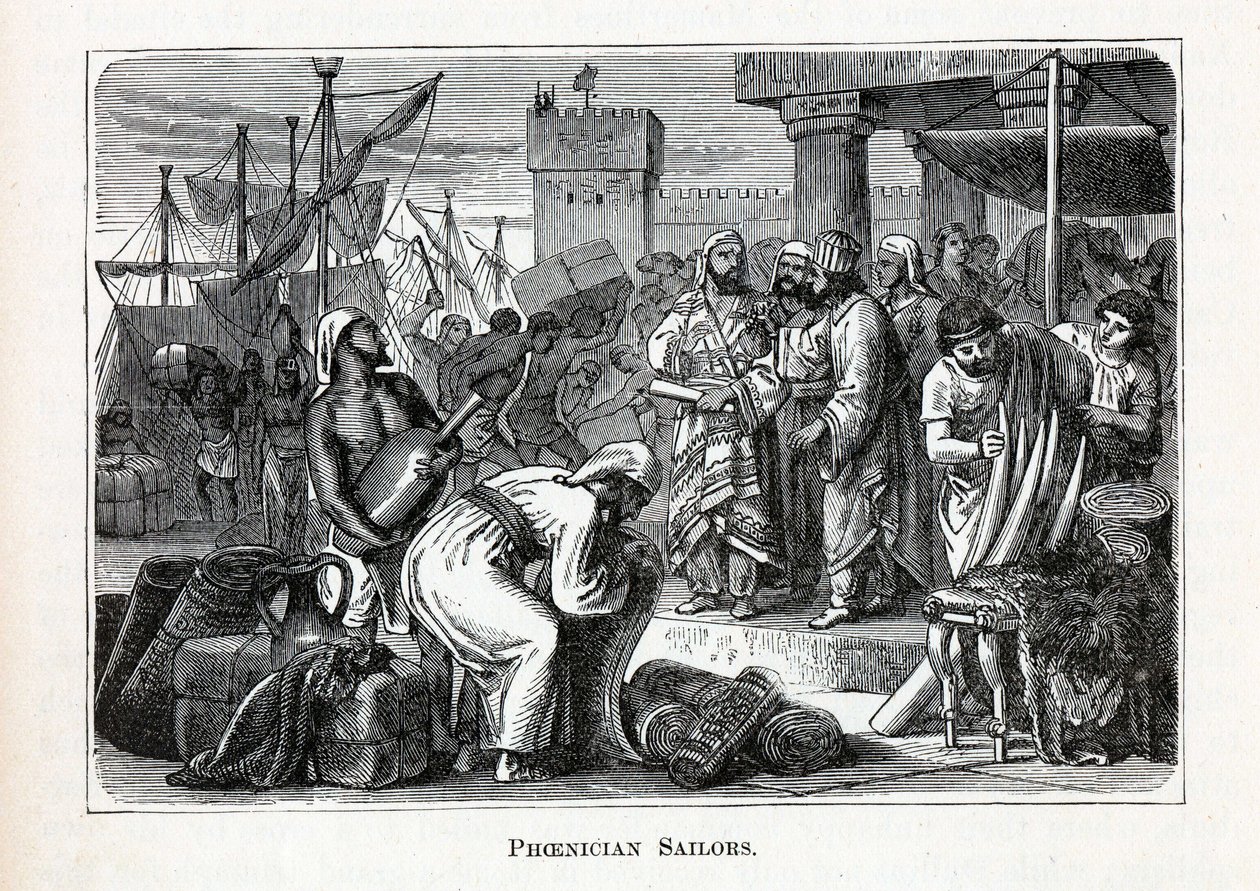 Feniciska sjömän, 1882 av Unbekannt