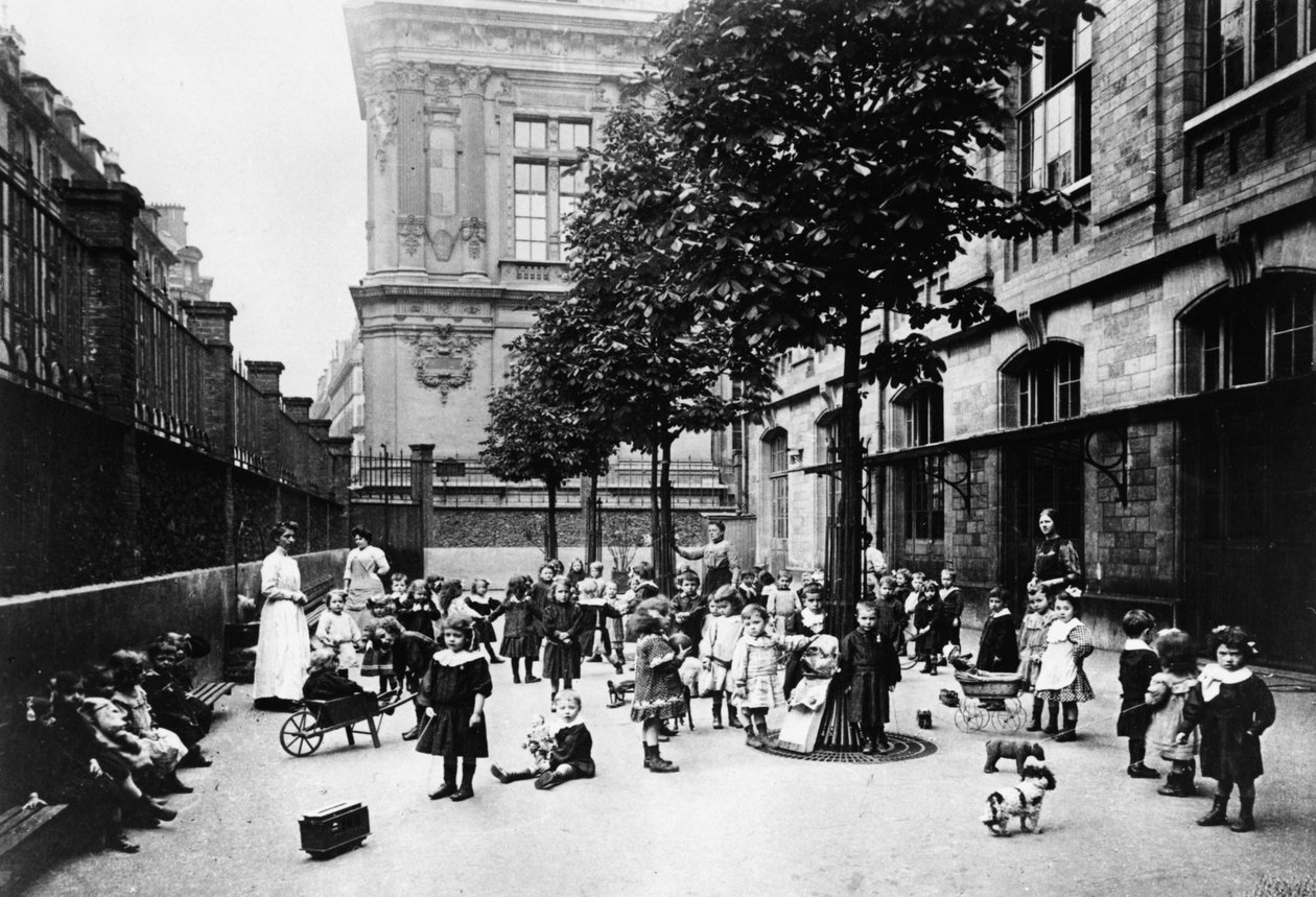Fotografi av barn i skolan under Pariskommunen, 1871 av Unbekannt