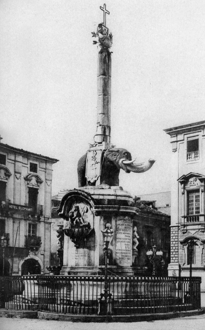 Piazza del Duomo Cathedral Square, Catania, Sicilien, Italien, c1923 av Unbekannt