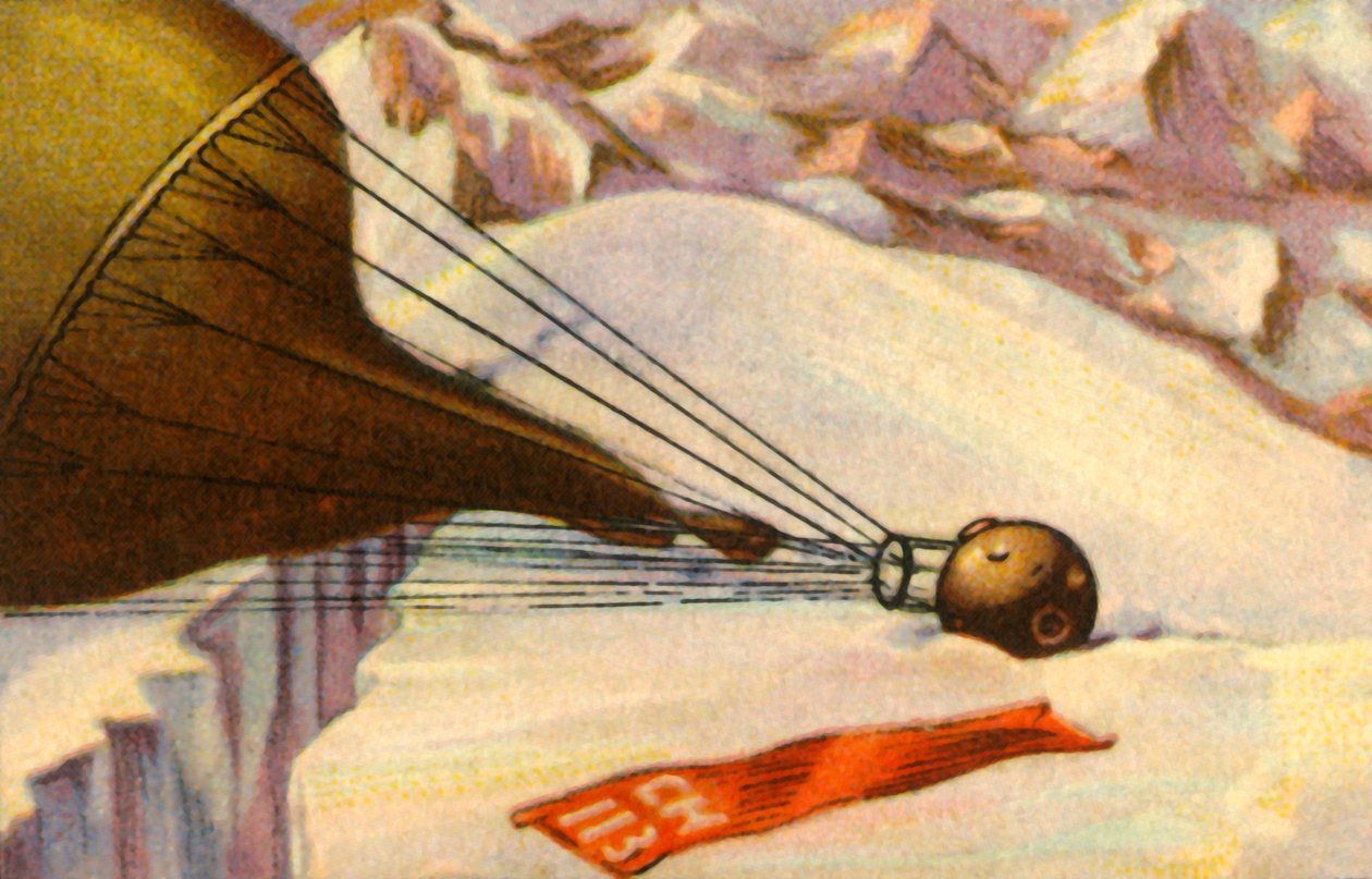 Piccards höjdforskningsballong landar i Alperna, 1931, 1932. av Unbekannt