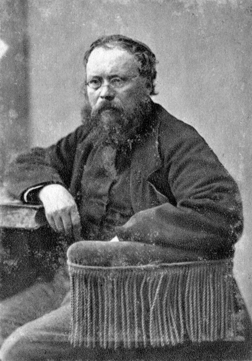 Pierre Joseph Proudhon, fransk mulualistisk politisk filosof, c1845-1868 av Unbekannt