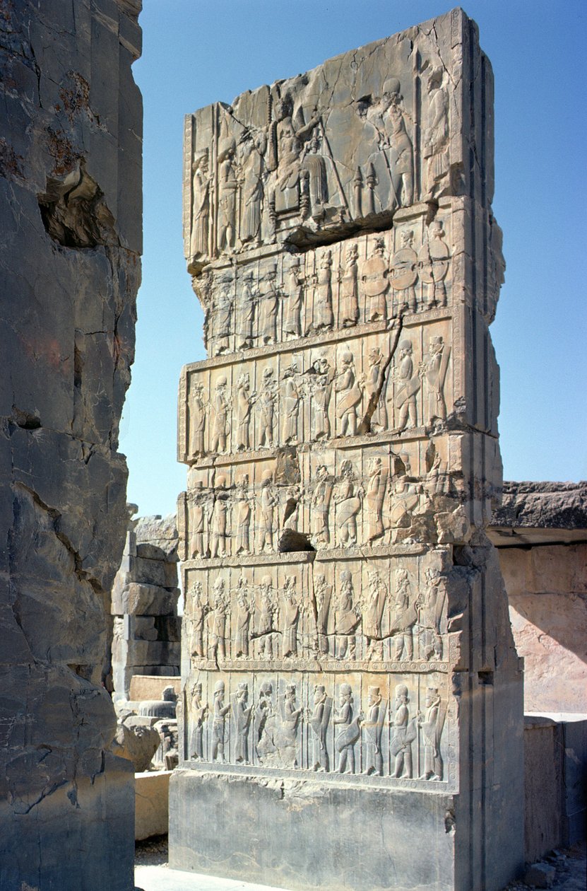 Pelarrelief från Hall of a Hundred Columns, Achaemenian Period, 5th century BC (foto) av Unbekannt