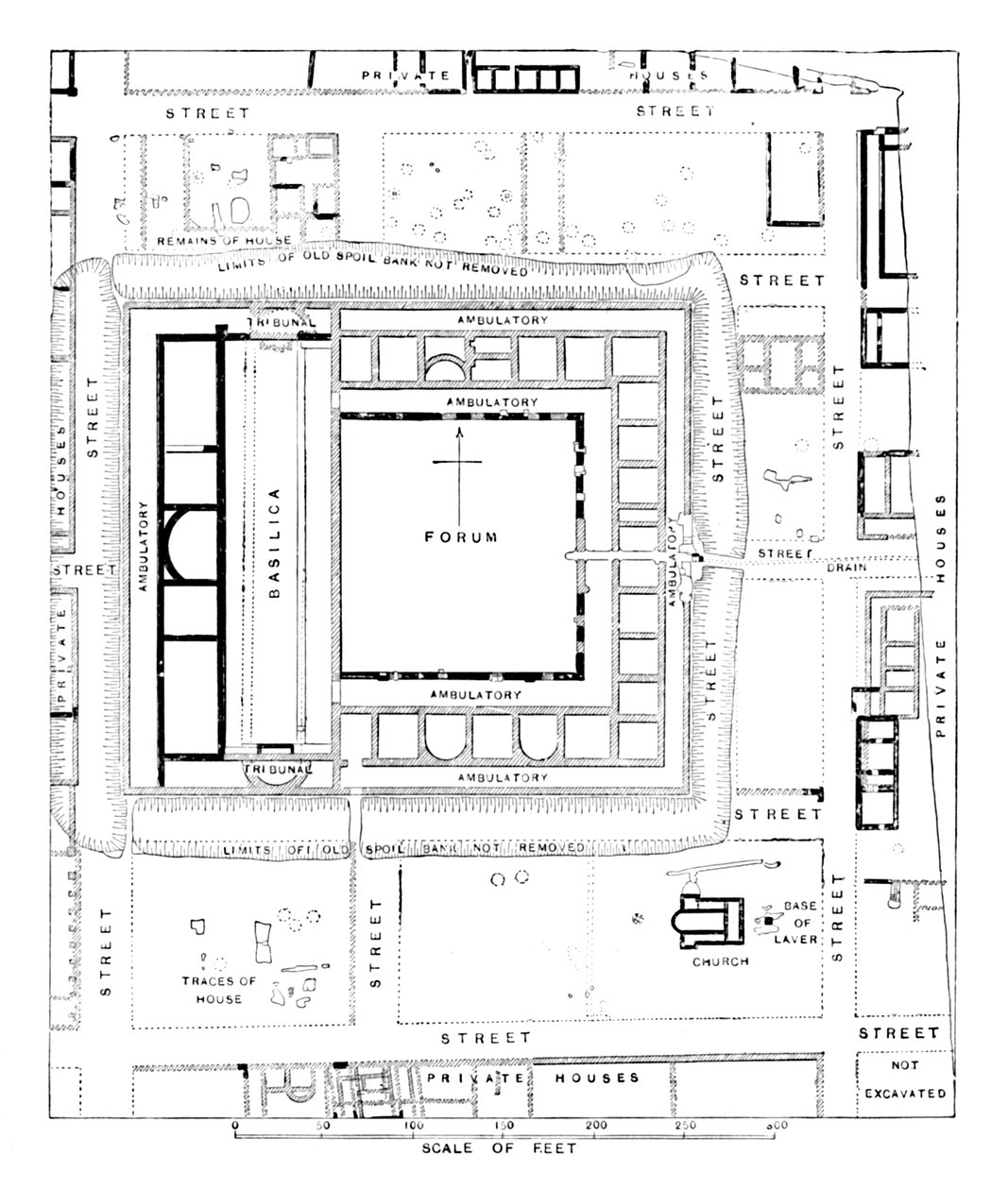 Plan av Forum, Silchester, 1902 av Unbekannt