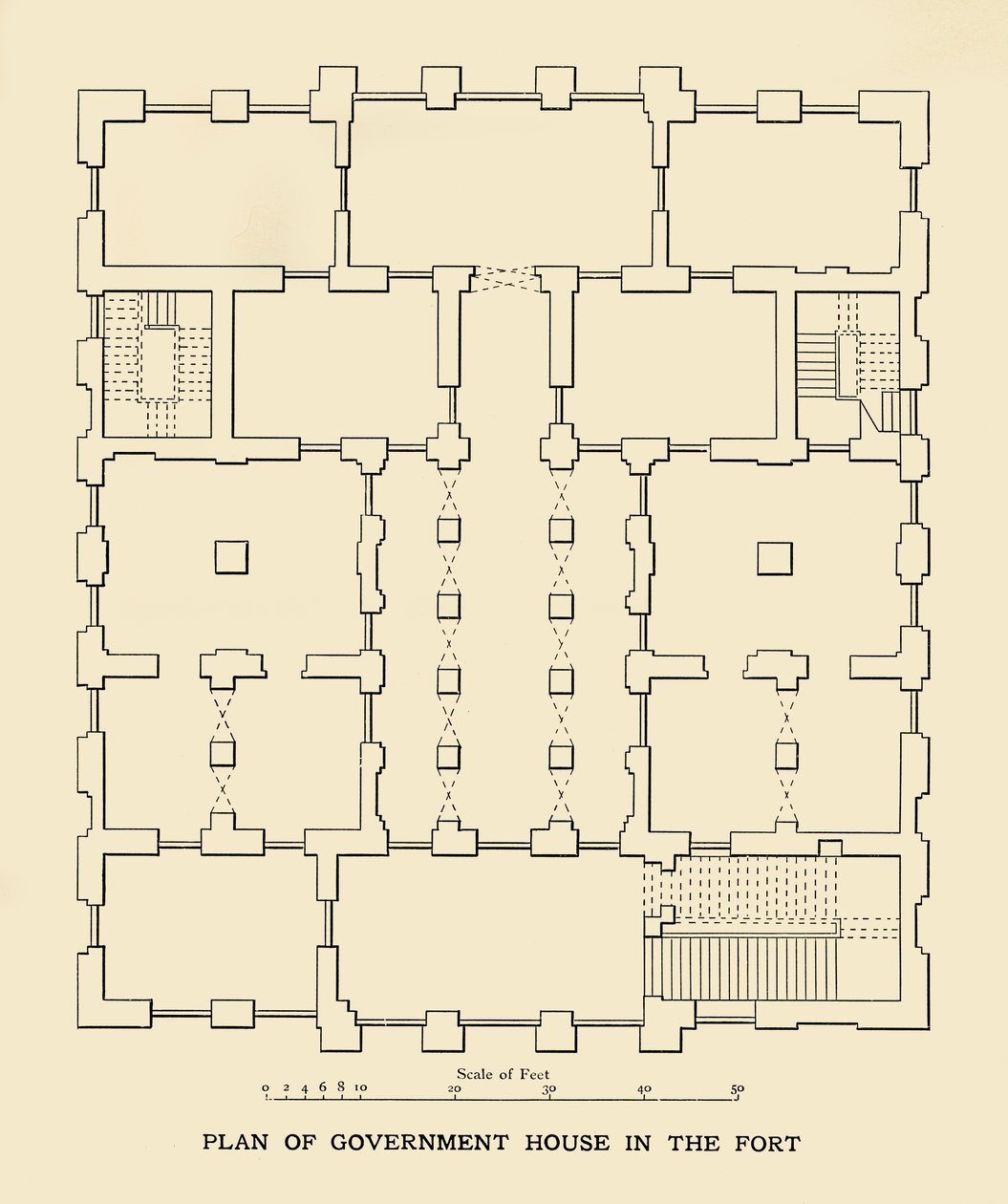 Plan över regeringshuset i fortet, 1925. av Unbekannt