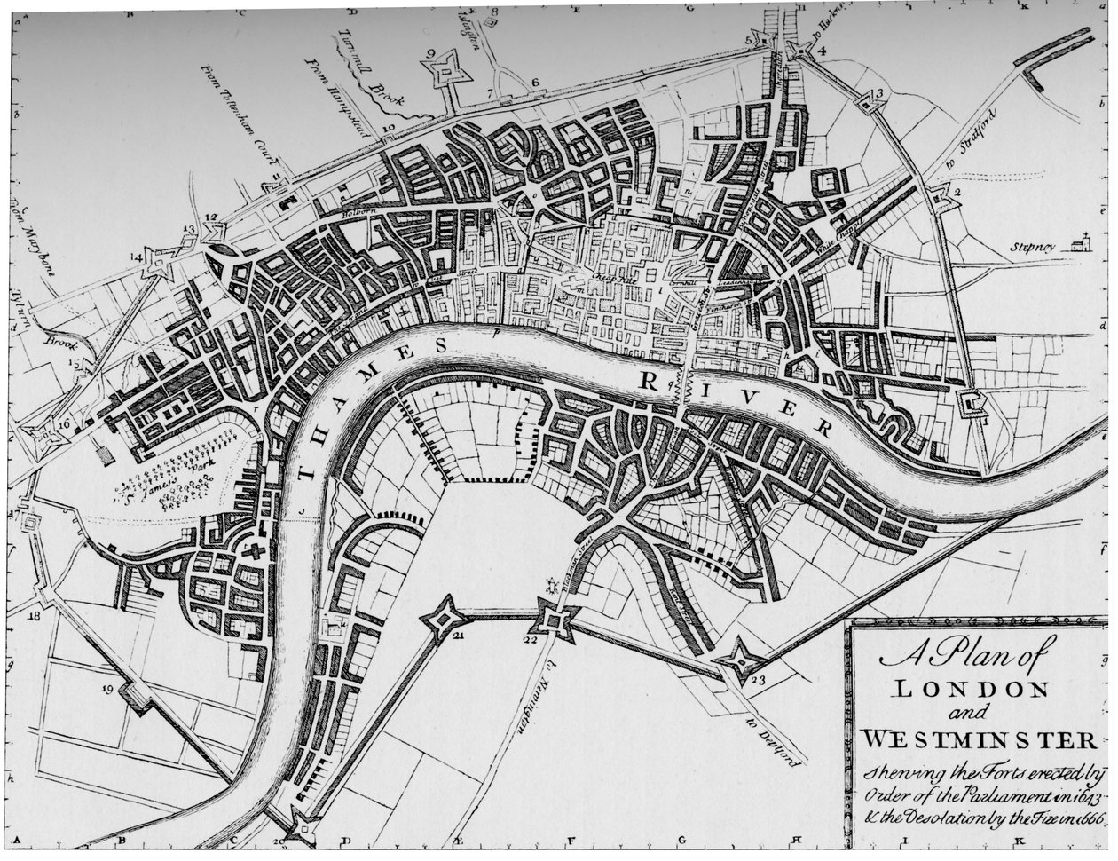 Plan över London och Westminster, 1749 1903 av Unbekannt