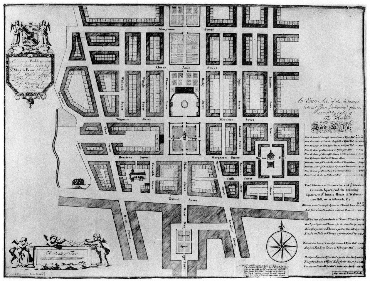 Plan över Lord Harleys gods, London, 1907 av Unbekannt