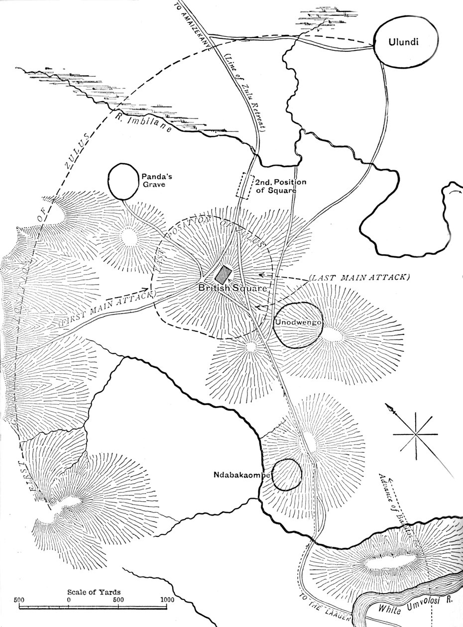 Plan för slaget vid Ulundi, 4 juli 1879, c1880 av Unbekannt