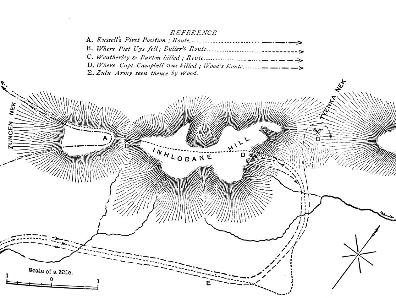 Kampens plan på berget Inhlobane, 28 mars 1979, c1880 av Unbekannt