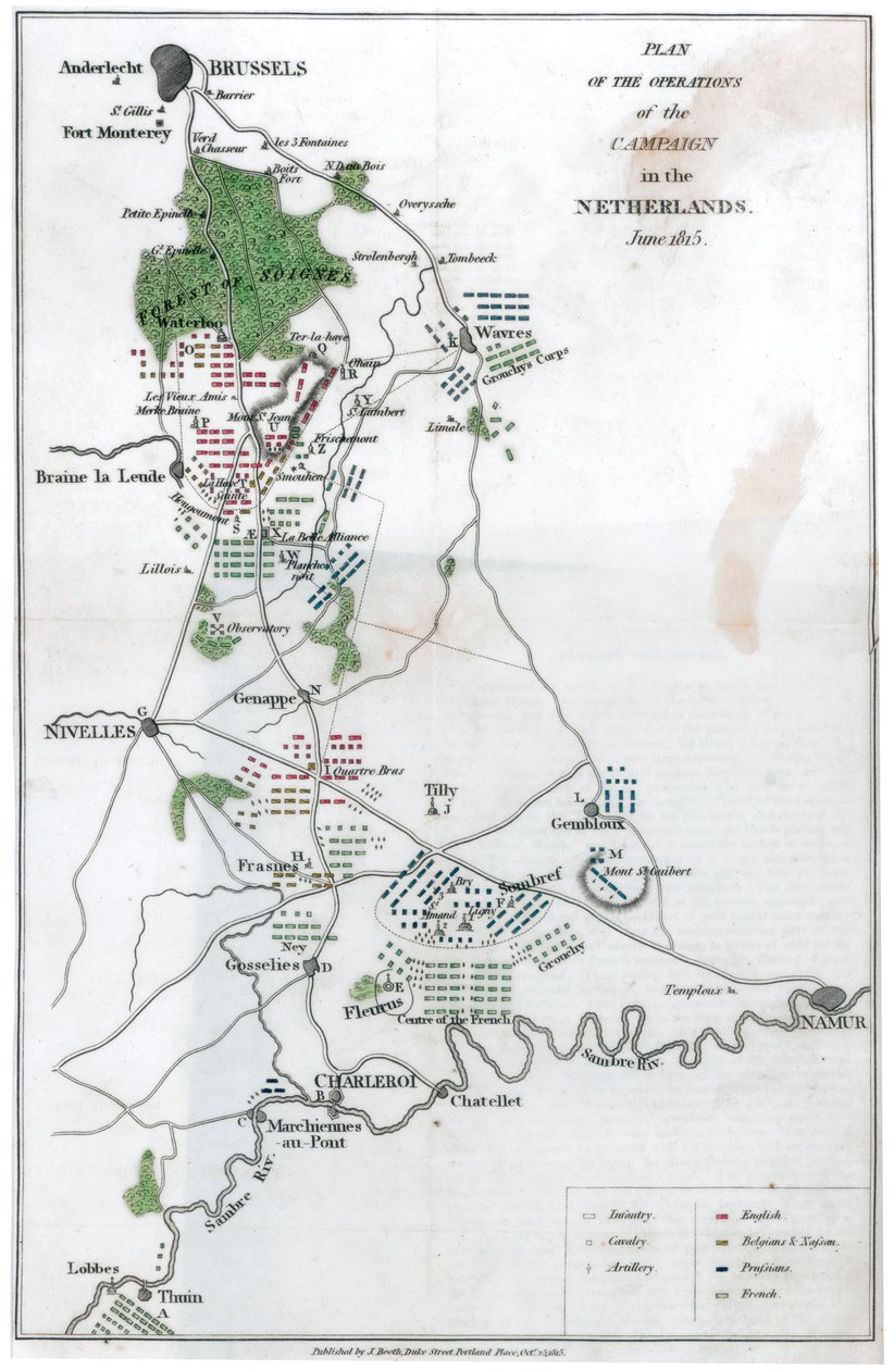 Plan för operationen av kampanjen i Nederländerna, juni 1815, 1816 av Unbekannt