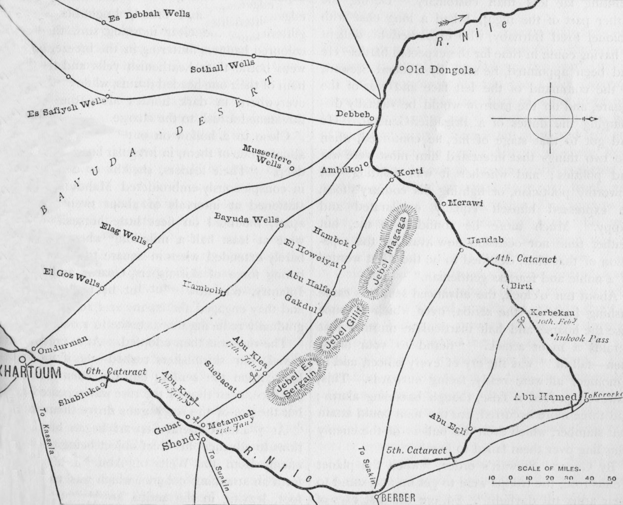 Plan för krigsteatern i den andra Soudan-kampanjen, c1881-85 av Unbekannt