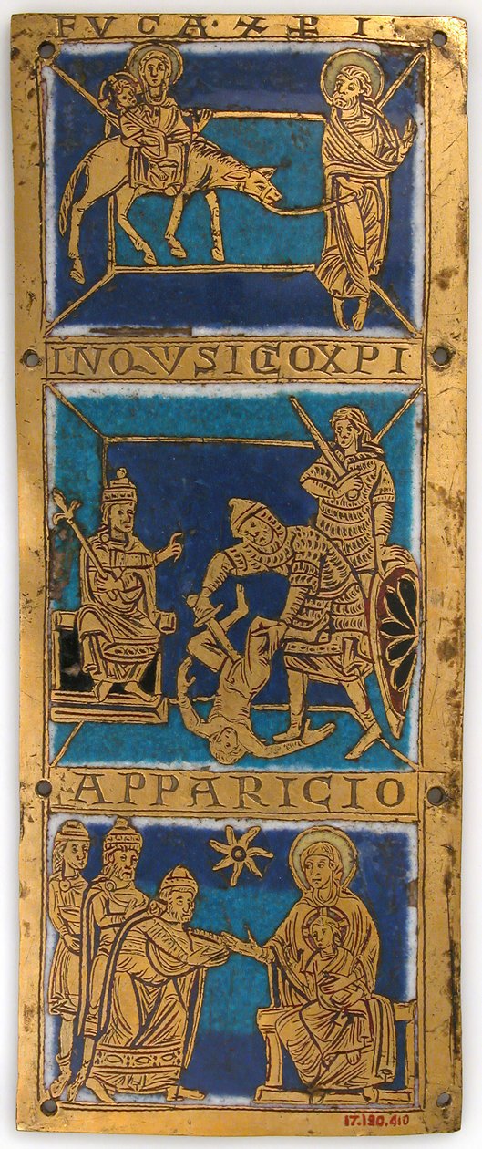 Plack från ett bärbart altare med scener ur Jesu liv, tysk, ca. 1160-80. av Unbekannt