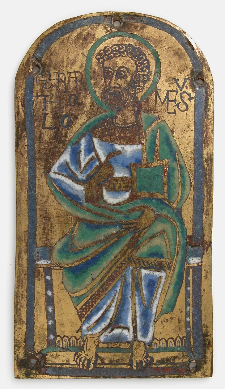 Platta av St. Bartolomeus, nedre rheniska eller saxiska, mitten av 1100-talet. av Unbekannt
