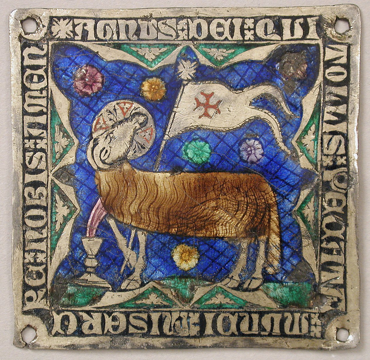 Platta med Agnus Dei, katalanska, 1300-talet. av Unbekannt