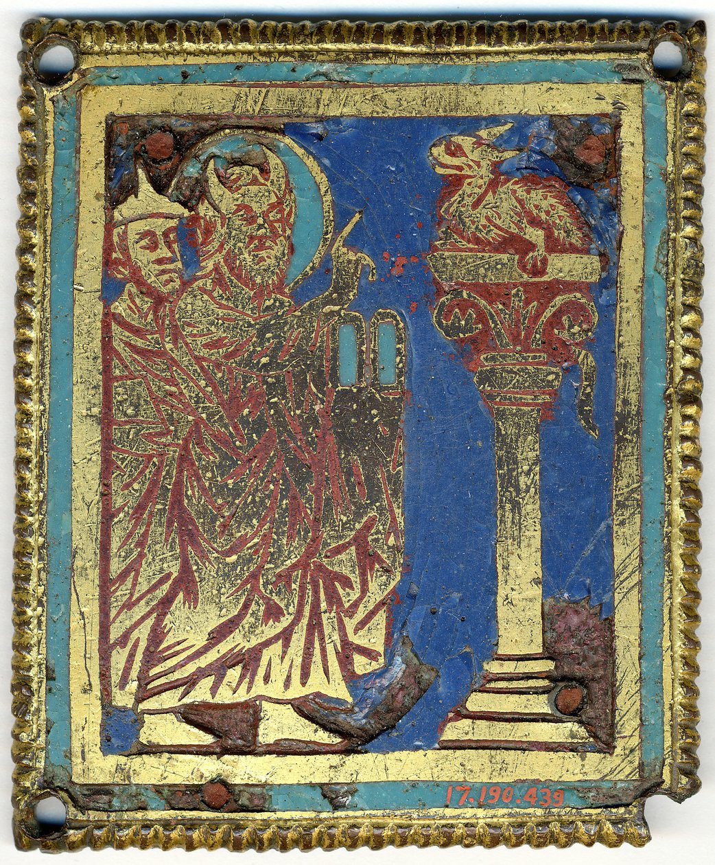 Tavla med Moses, Aron och den bruna ormen, tysk, ca. 1200. av Unbekannt