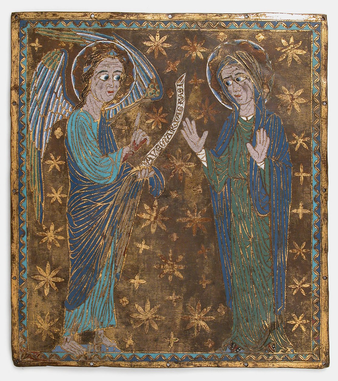 Tavla med tillkännagivandet, katalanska eller centralitalienska, ca. 1200-1225. av Unbekannt