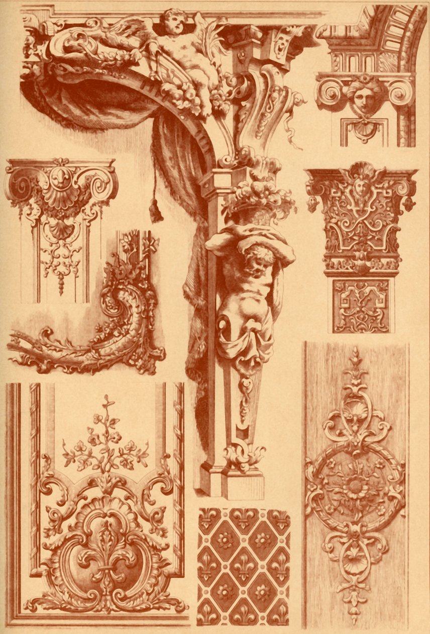 Gipsprydnader, Frankrike, 1600- och 1700-talen, 1898. av Unbekannt