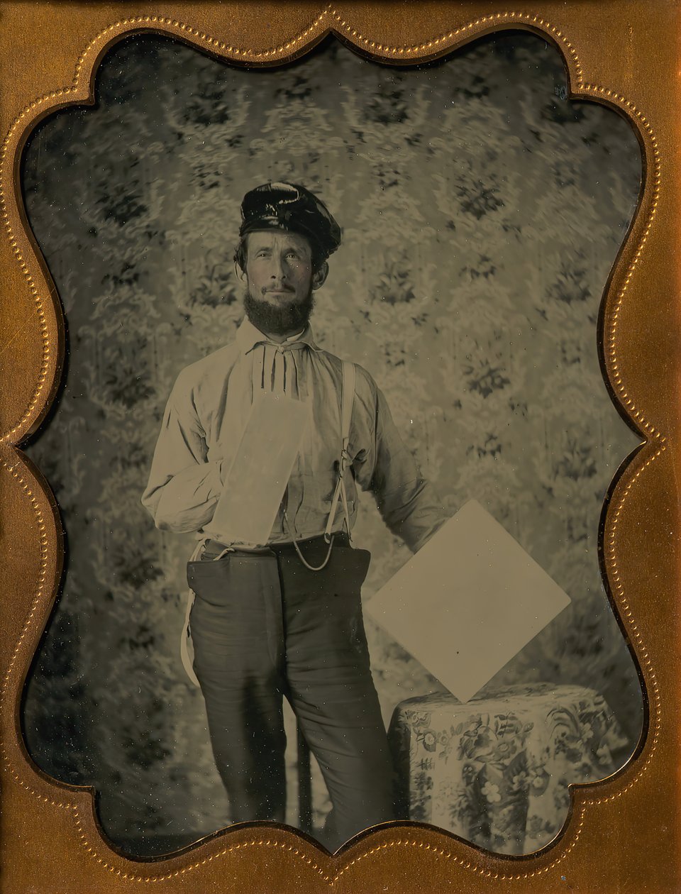 Putsare i oljeskinnshatt, 1850-60-tal. av Unbekannt