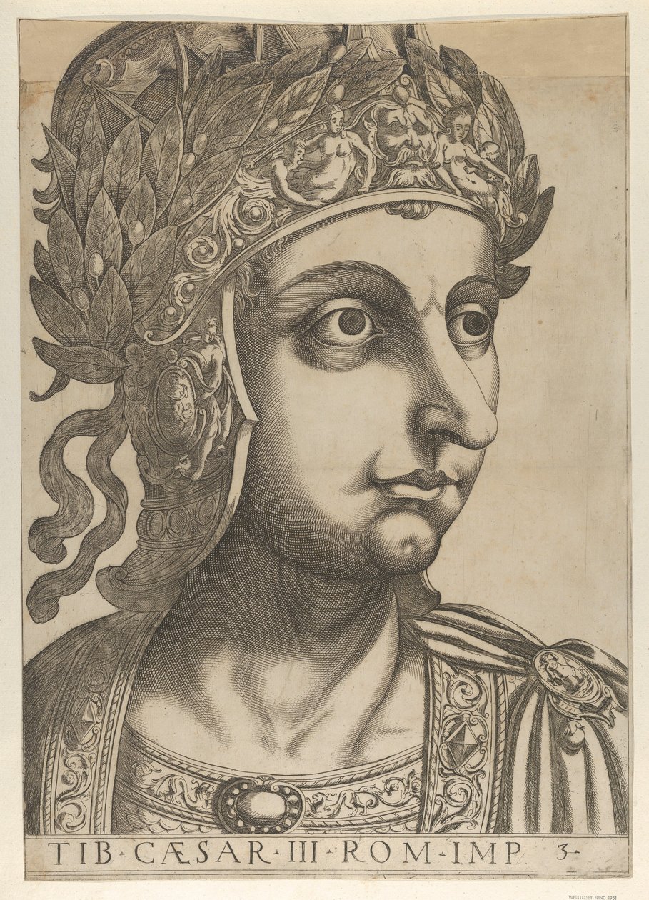 Plåt 3: Tiberius vände åt höger, från 