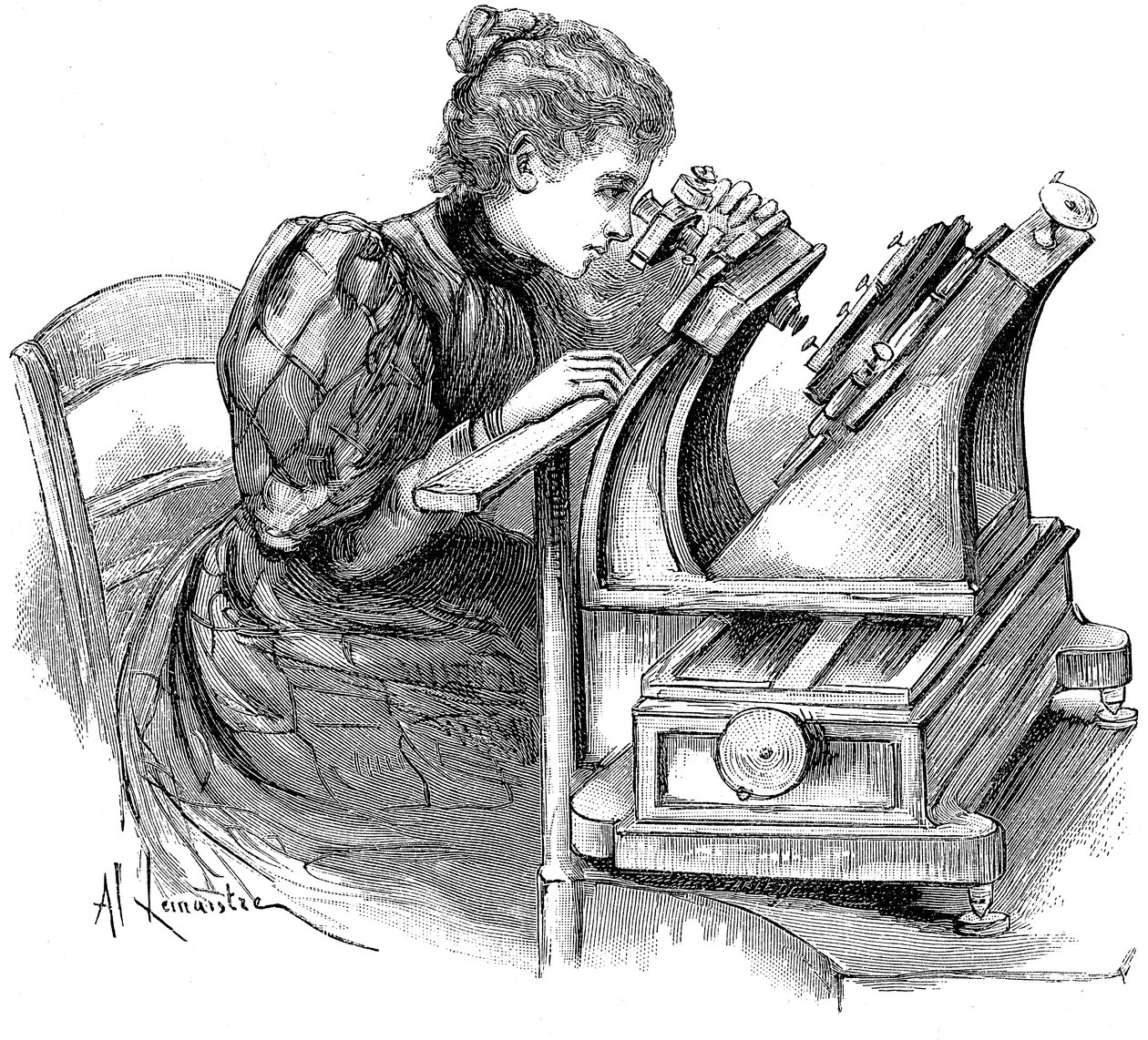 Plattmätmikroskop, 1895 av Unbekannt