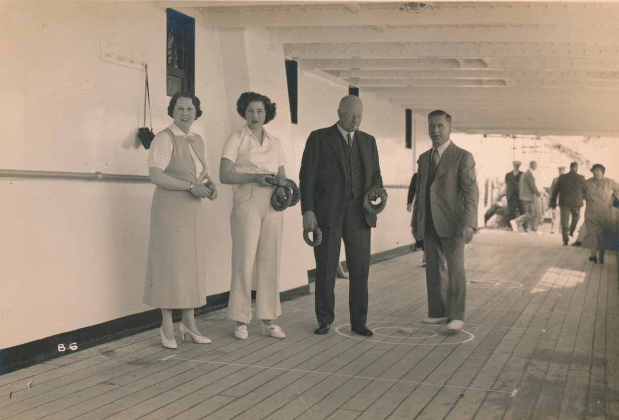 Spelar quoits ombord på SS Arandora Star, 1936 av Unbekannt