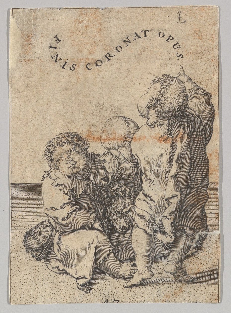 Poeten Virgil Suspended in a Basket, detalj copy.n.d. av Unbekannt